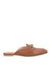 Geox Woman Mules & Clogs Tan Size 8 Leather In Brown