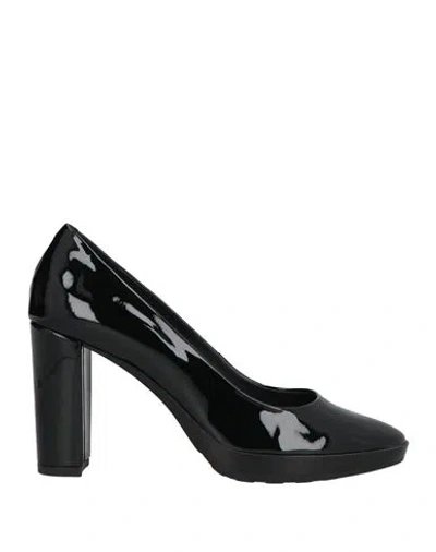 Geox Woman Pumps Black Size 8 Leather