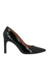 Geox Woman Pumps Black Size 8 Leather In Black