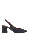 Geox Woman Pumps Navy Size 6.5 Leather