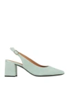 Geox Woman Pumps Turquoise Size 5 Soft Leather In Blue