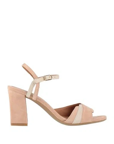 Geox Woman Sandals Antique Rose Size 8 Leather In Pink