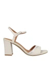 Geox Woman Sandals Beige Size 6 Leather