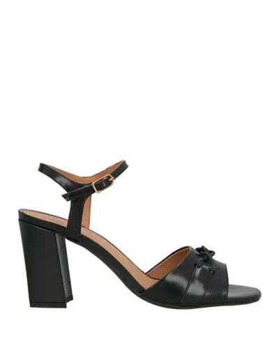 Geox Woman Sandals Black Size 10 Leather