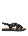 Geox Woman Sandals Black Size 7 Textile Fibers In Black