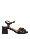 Geox Woman Sandals Black Size 7.5 Leather