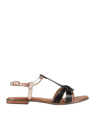 Geox Woman Sandals Black Size 7.5 Leather