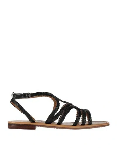 Geox Woman Sandals Black Size 8 Leather