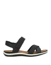 Geox Woman Sandals Black Size 8 Leather