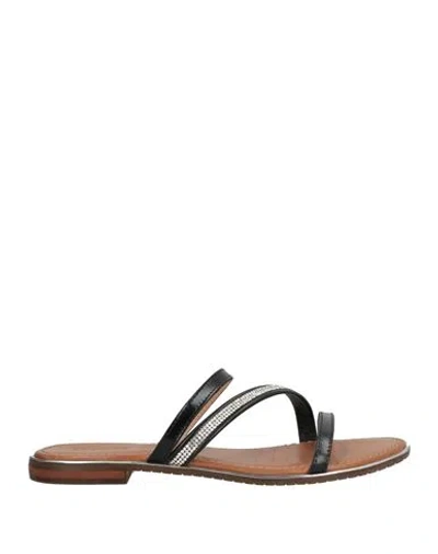 Geox Woman Sandals Black Size 8 Leather