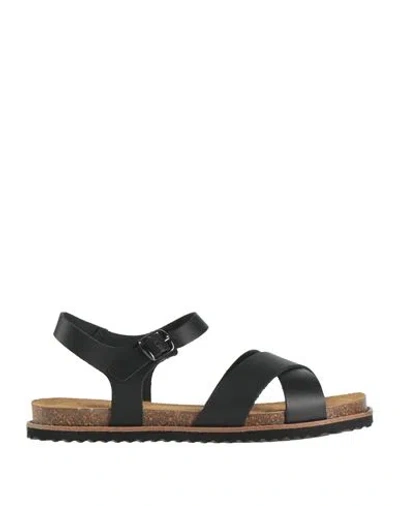 Geox Woman Sandals Black Size 8 Leather