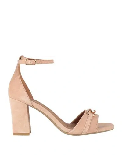 Geox Woman Sandals Blush Size 8 Goat Skin In Pink