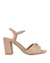 Geox Woman Sandals Blush Size 8 Leather In Pink
