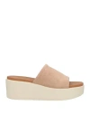 Geox Woman Sandals Blush Size 8 Leather In Pink