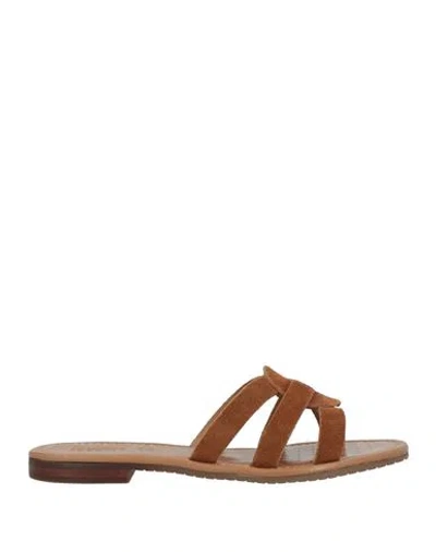 Geox Woman Sandals Brown Size 8 Leather