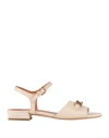 Geox Woman Sandals Cream Size 7.5 Leather In White
