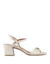 Geox Woman Sandals Ivory Size 7.5 Leather In White