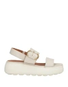 Geox Woman Sandals Off White Size 8 Leather