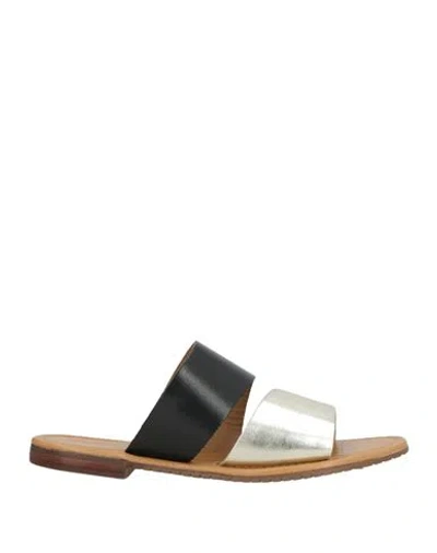Geox Woman Sandals Platinum Size 8 Leather In Grey