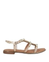 Geox Woman Sandals Rose Gold Size 5 Leather