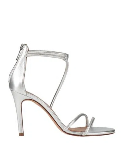 Geox Woman Sandals Silver Size 8 Leather