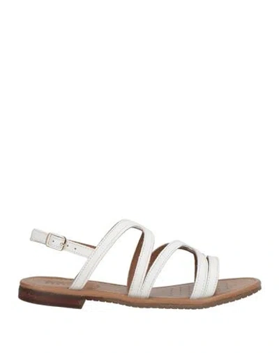 Geox Woman Sandals White Size 8 Leather