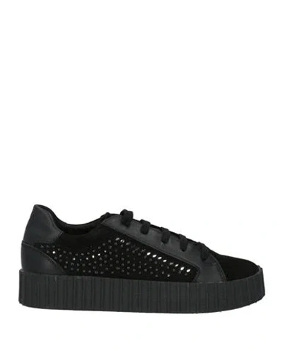 Geox Woman Sneakers Black Size 7 Leather