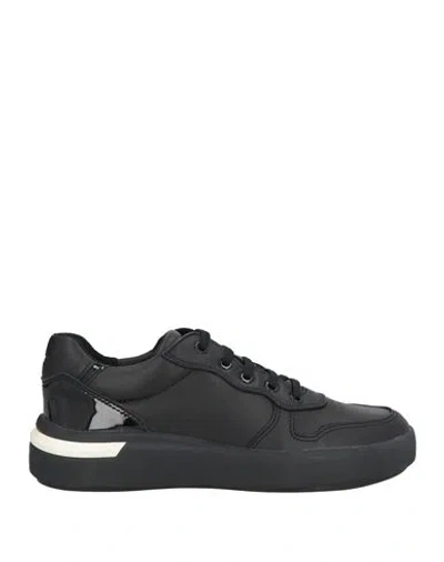 Geox Woman Sneakers Black Size 7 Leather