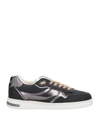 Geox Woman Sneakers Black Size 8 Leather
