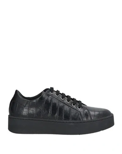 Geox Woman Sneakers Black Size 8 Leather