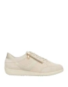 Geox Woman Sneakers Light Grey Size 8 Leather In Grey