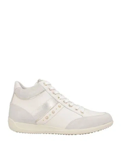 Geox Woman Sneakers Light Grey Size 8 Soft Leather