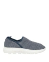 Geox Woman Sneakers Navy Size 8 Recycled Polyester, Recycled Nylon In Navy