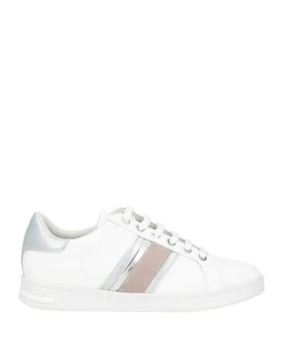 Geox Woman Sneakers White Size 6 Leather, Synthetic Material