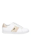 Geox Woman Sneakers White Size 7 Leather, Textile Fibers In White