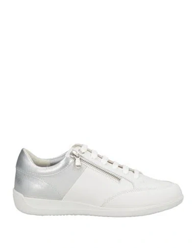 Geox Woman Sneakers White Size 8 Leather