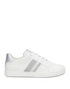 Geox Woman Sneakers White Size 8 Leather In White