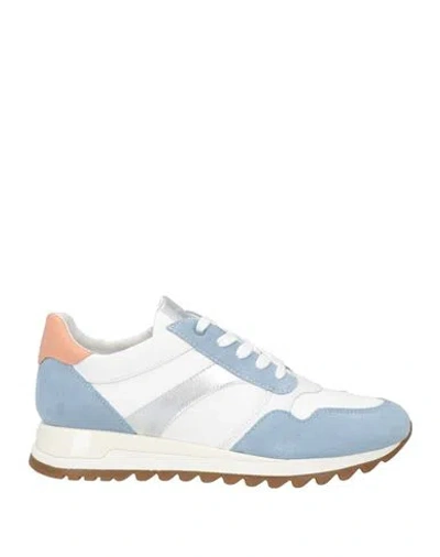 Geox Woman Sneakers White Size 7 Leather, Textile Fibers