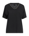 Geox Woman T-shirt Black Size M Cotton, Modal