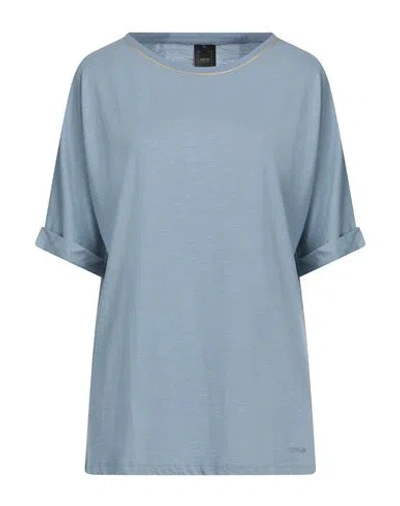 Geox Woman T-shirt Light Blue Size L Cotton, Modal In Blue