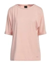 Geox Woman T-shirt Salmon Pink Size S Cotton, Modal