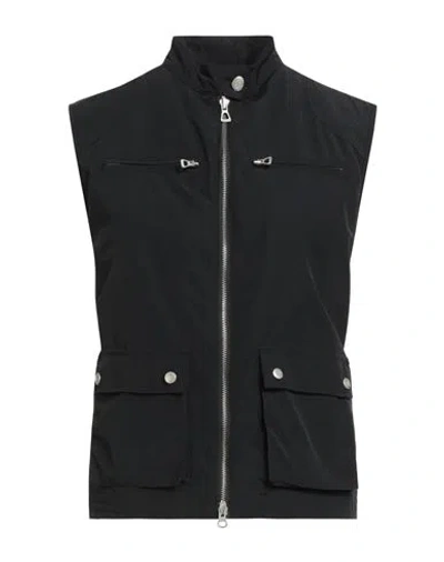Geox Woman Vest Midnight Blue Size 10 Cotton, Polyamide