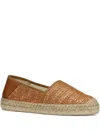 Geox Woven Espadrilles In Brown