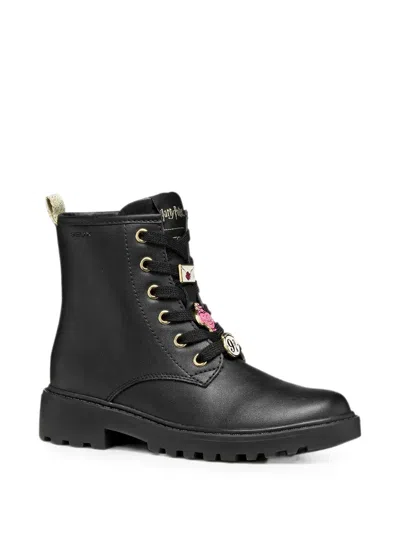 Geox Kids' X Harry Potter Lace-up Boots In Black