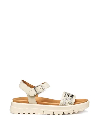 Geox Xand 2.1s Geometric-pattern Buckled Sandals In White