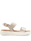 Geox Xand 2.2s Double-strap Platform Sandals In Gold