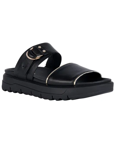 Geox Xand Leather Sandal In Black