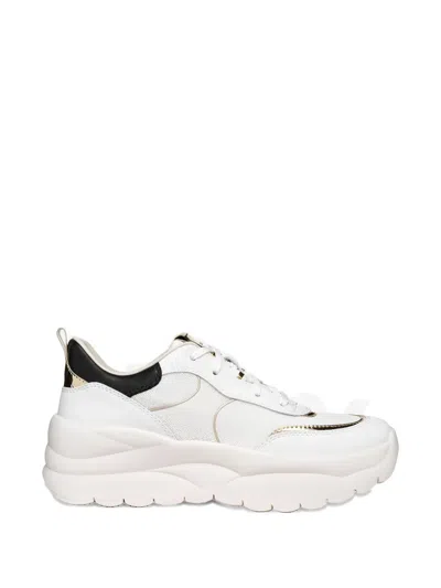 Geox Xtors Panelled Mesh-panel Sneakers In White