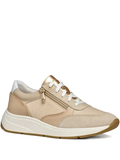 Geox Zip-detail Sneakers In Neutral