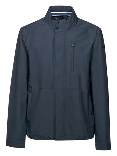 Geox Zip-fastening Button-detail Jacket In Blue